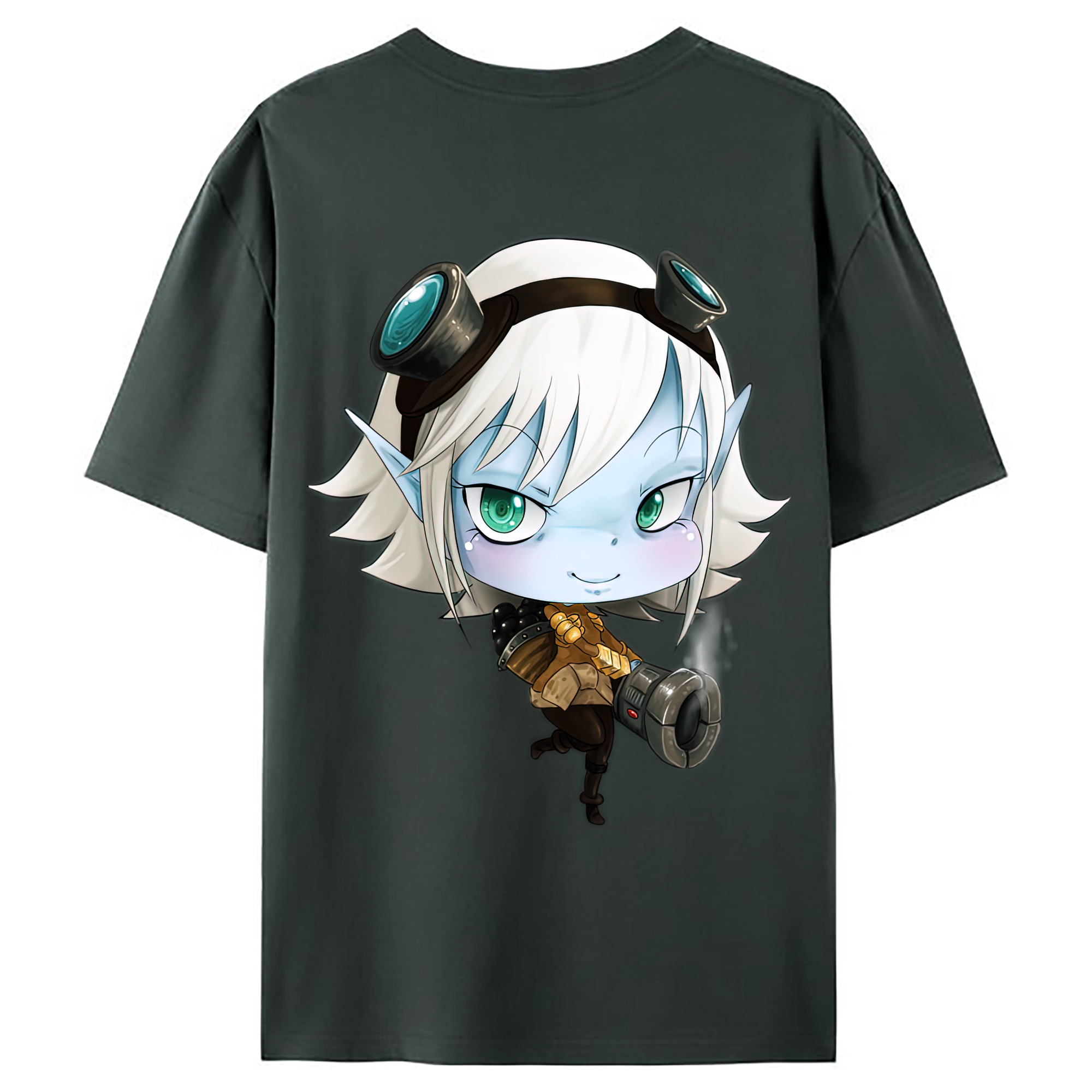 （画像用） リーグ・オブ・レジェンド League of Legends LOL 綿100％ メンズ半袖Tシャツ（バックプリント） 通気性
